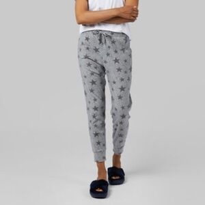 WOMEN'S FLEECE SLEEP JOGGER - grey star heather Small fuzzy sleepwear pajamas